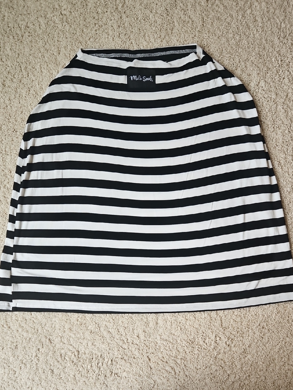 Milk Snob Black and White Striped Cover Up